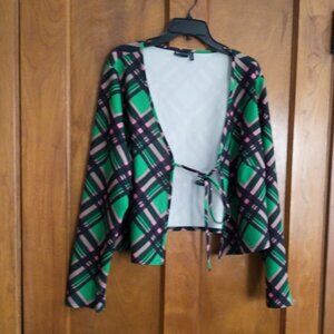 Plaid jacket and skirt set